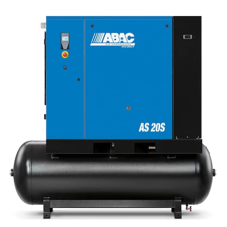 Abac Super 20 HP Tank Mount 208-230- 460 V, 3 Phase Rotary Screw 131 Gal 125 PSI Air Compressor w/Dryer AS-20S253TMD